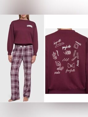 Wildfox‎ Carbs Charlie Plaid Pajamas Set Sz M